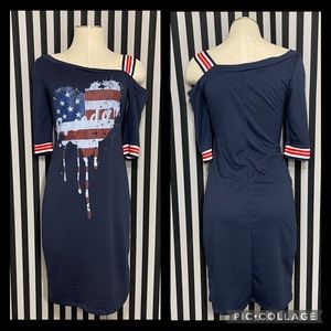 VENUS Graphic Lounge One Shoulder Strap American Bodycon Size XS Dress